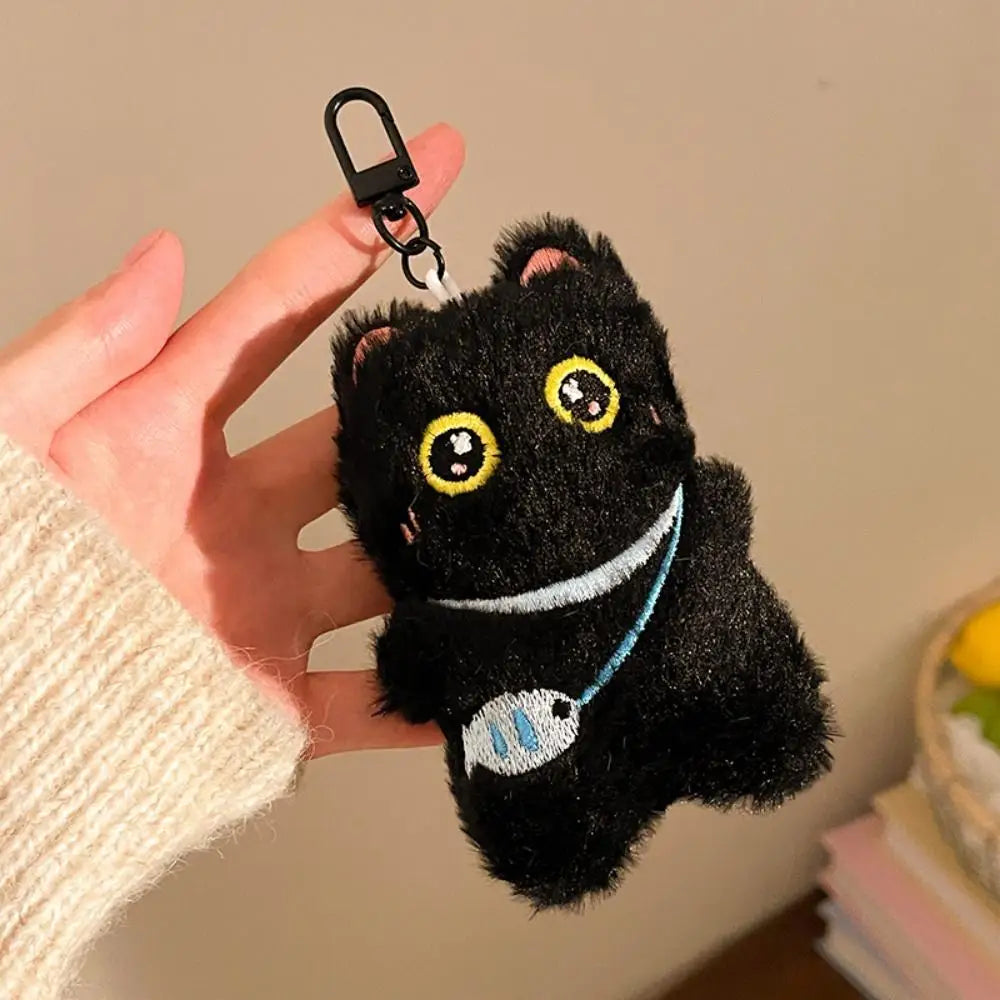 Mignon mini pendentif chat noir