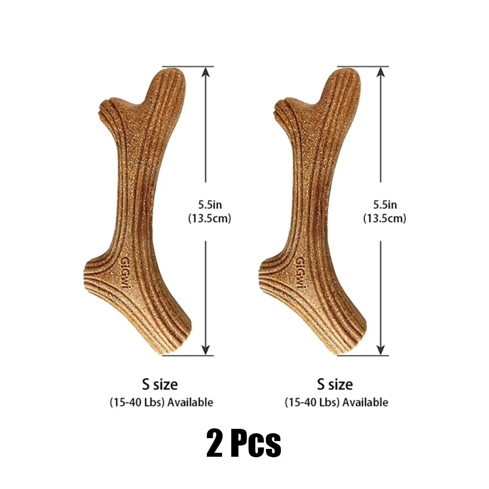 Natural Wood Grain Bone Chew Toy