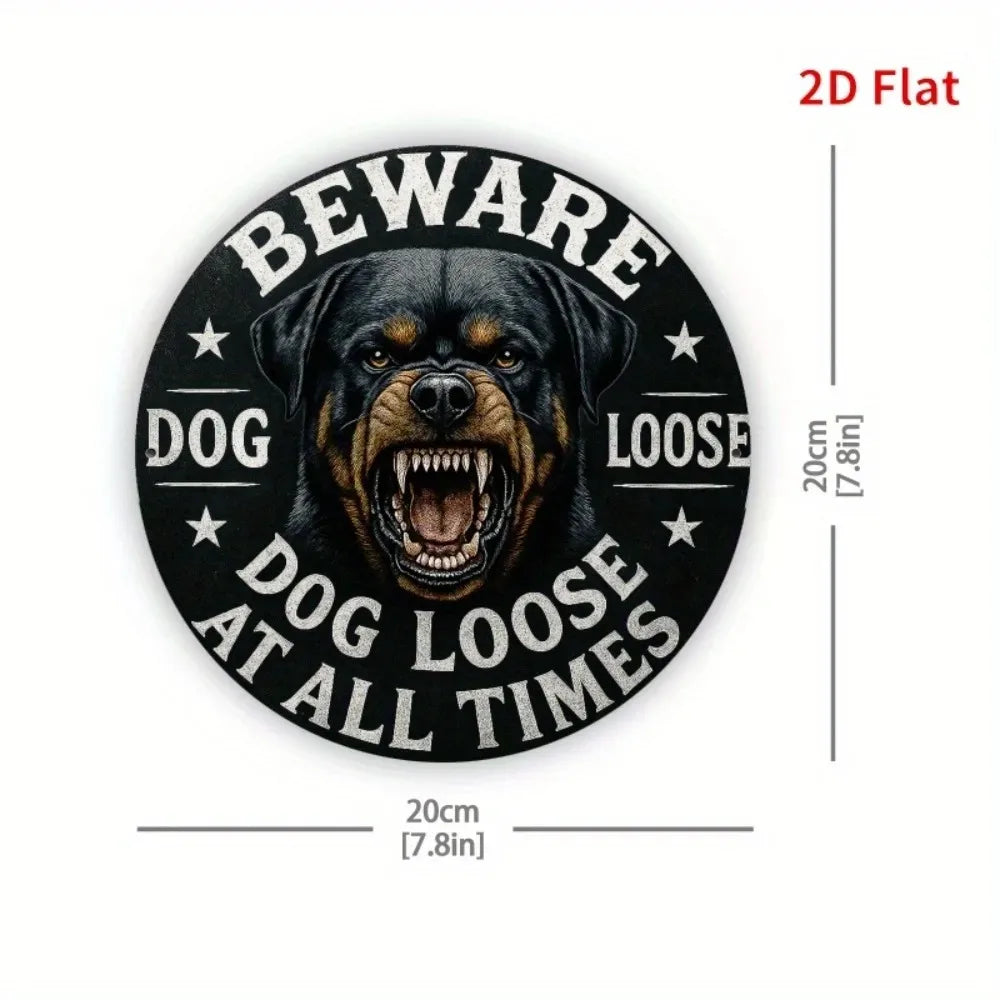 Fierce Rottweiler Méfiez-vous du signe lâche du chien
