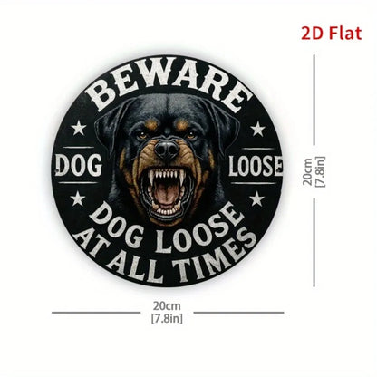 Fierce Rottweiler Méfiez-vous du signe lâche du chien