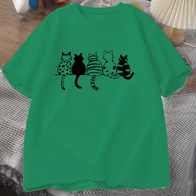 Cute Cat Theme T-Shirt