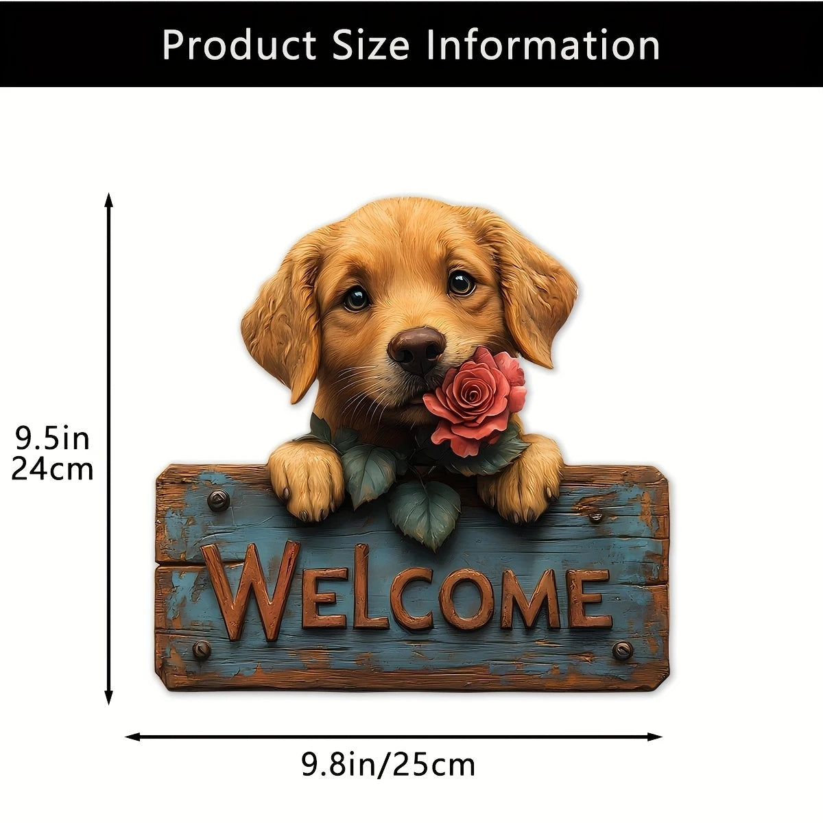 Cartello di benvenuto del Golden Retriever