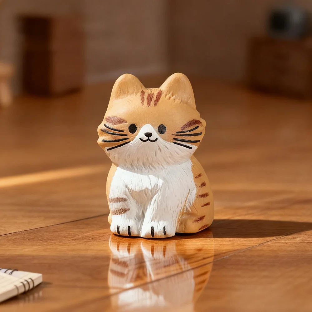 ミニ猫の置物樹脂装飾