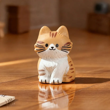 ミニ猫の置物樹脂装飾