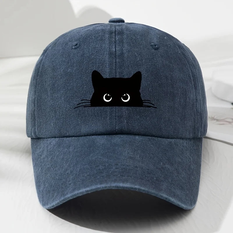 Casquette Vintage Yeux de Chat Mignons