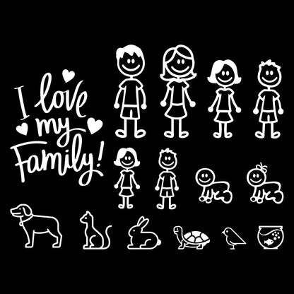 I Love My Family Decal