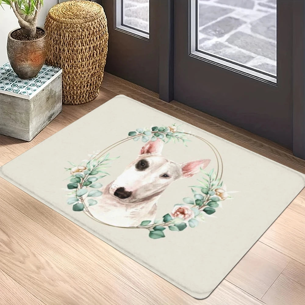 Bullterrier-Willkommens-Bodenmatte