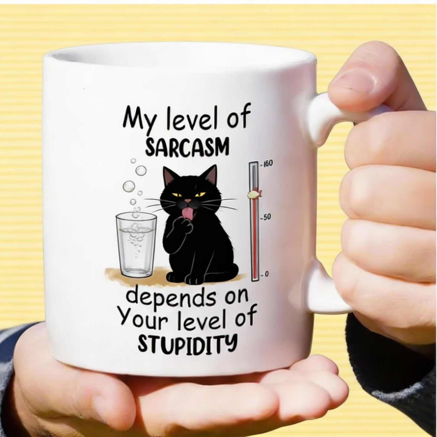 Tazza con gatto divertente con sarcasmo