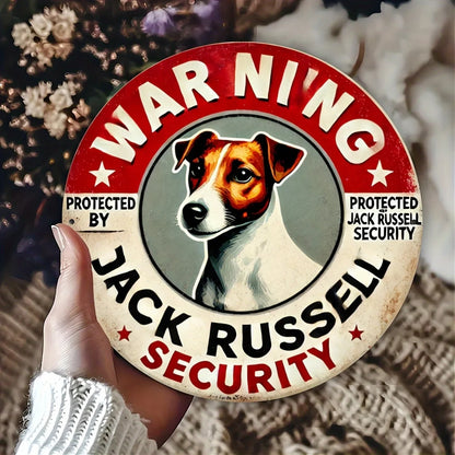 Vintage Jack Russell Security Sign