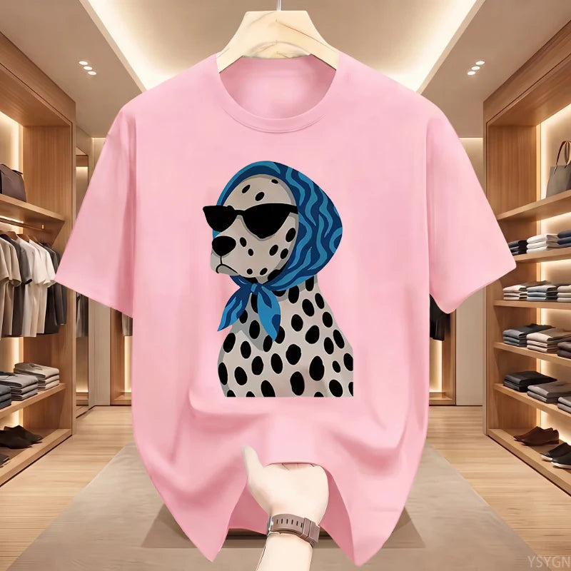 Summer Retro Dalmatian Print T-Shirt