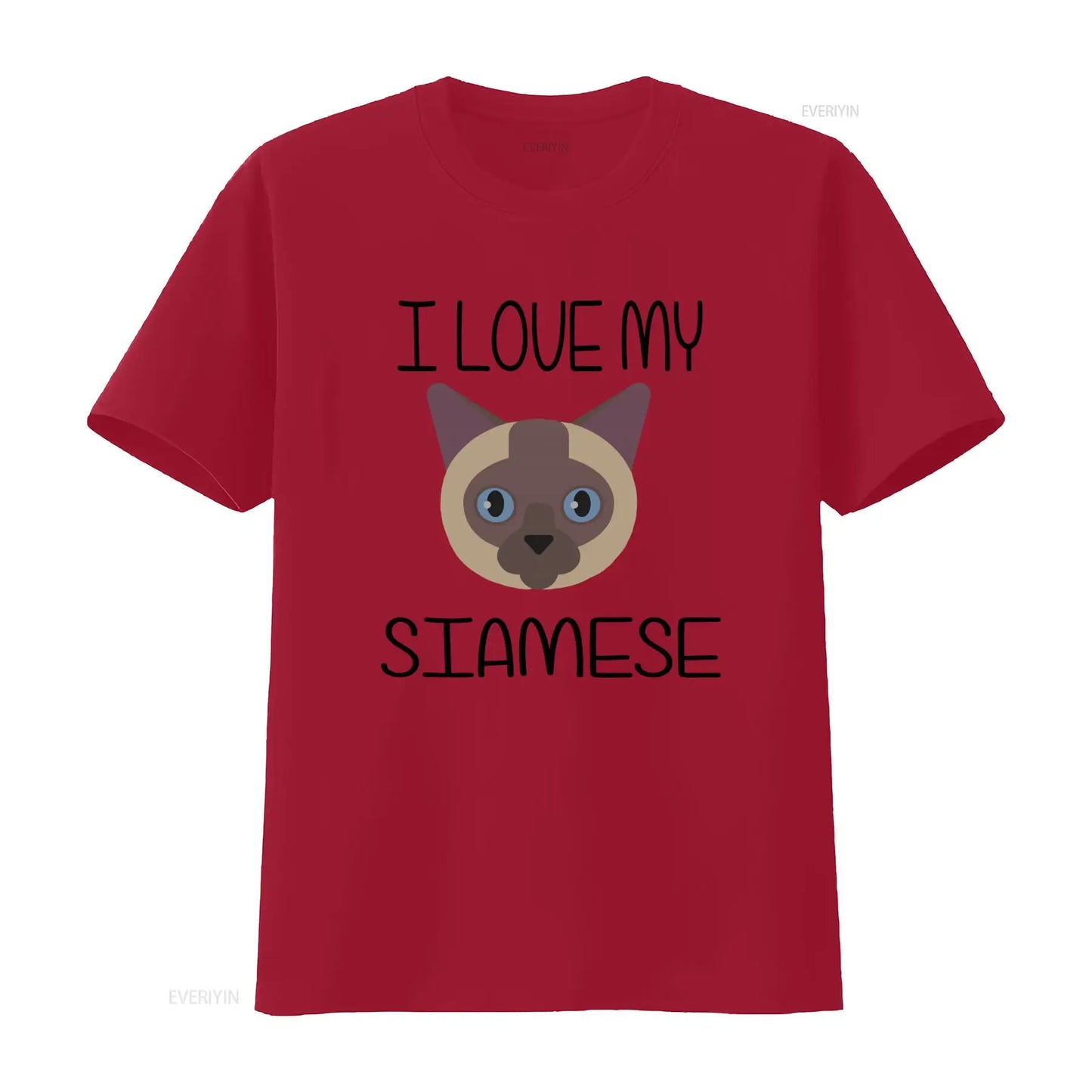 Ich liebe mein siamesisches Katzen-T-Shirt