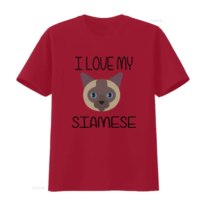 Ich liebe mein siamesisches Katzen-T-Shirt