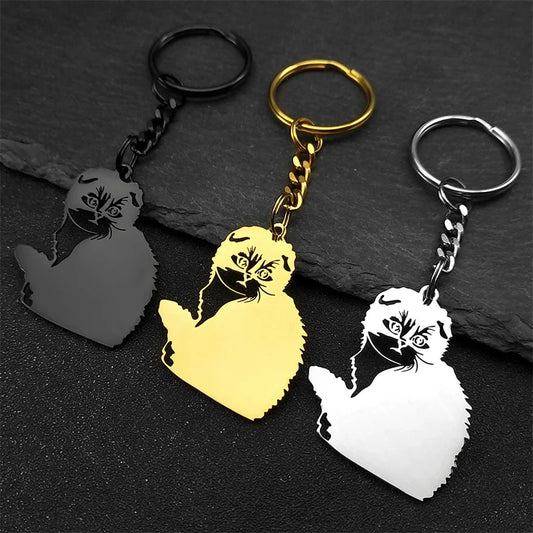 Porte-clés chat écossais