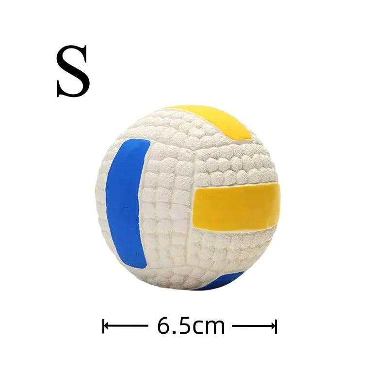 Plush Squeaky Football Dog Toy