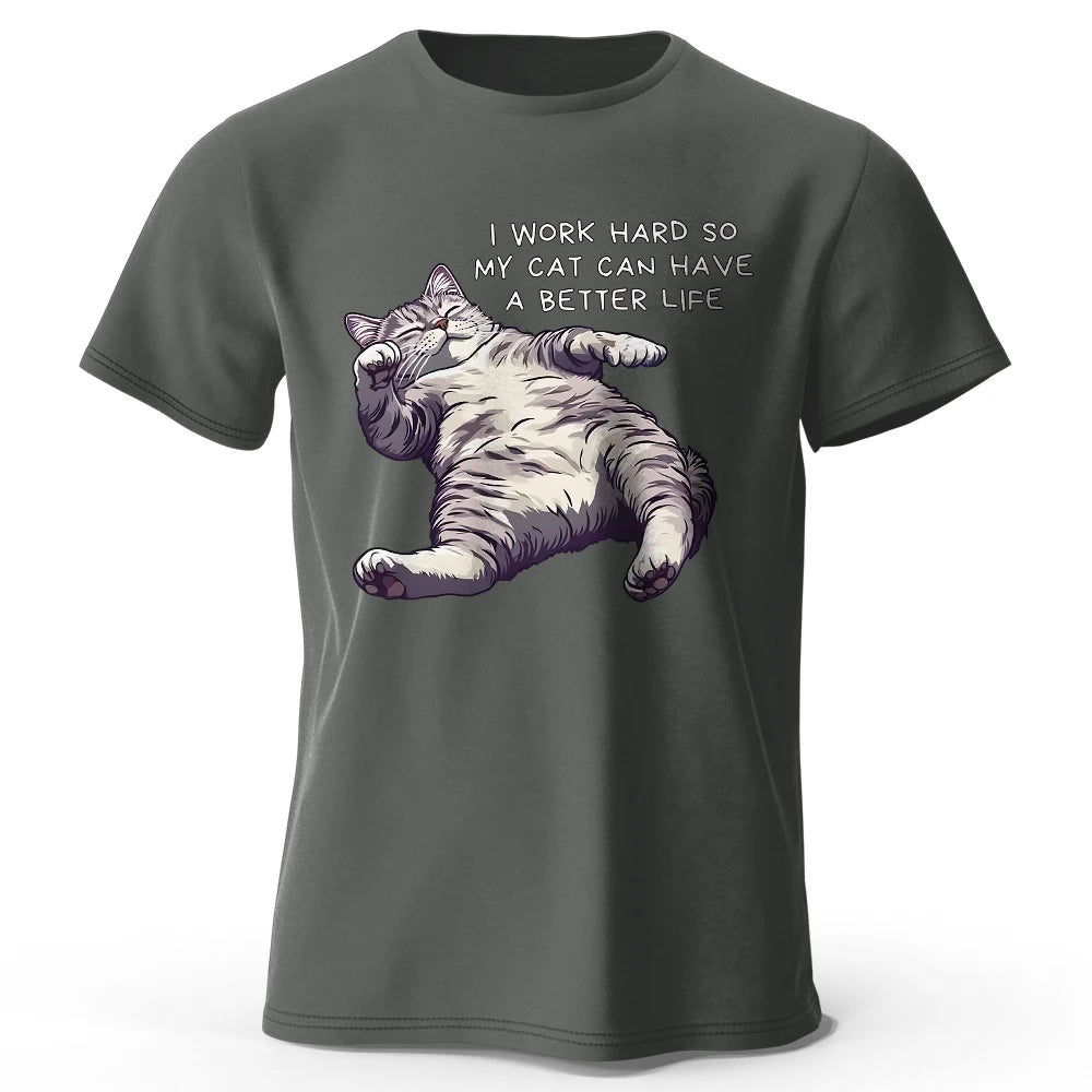 Cat Lover Cotton T-Shirt