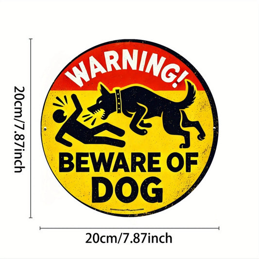 Vintage Beware of Dog Warning Sign