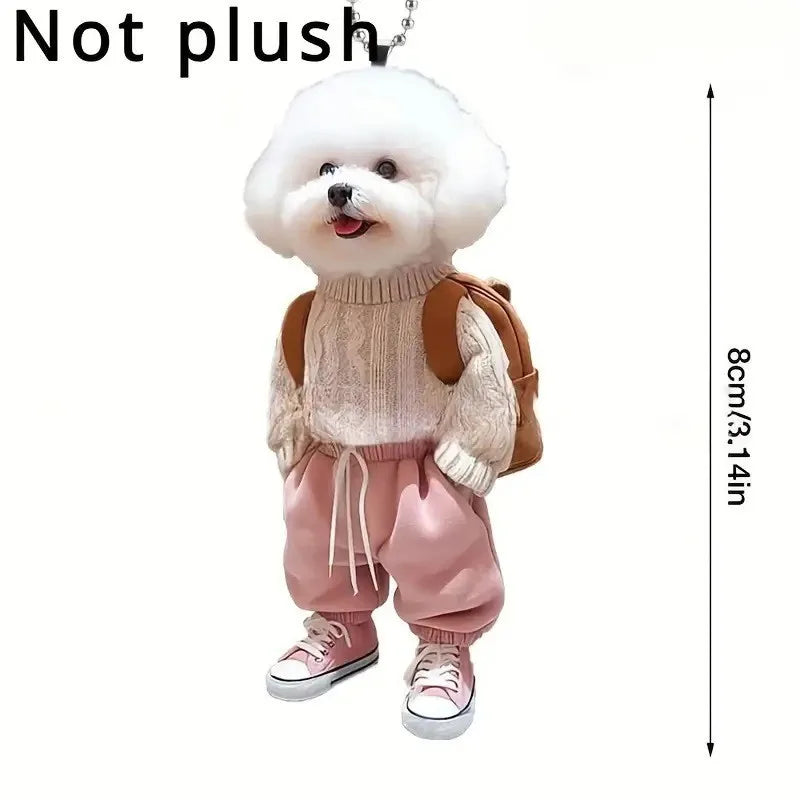 لطيف الكلب سلسلة المفاتيح الاكريليك