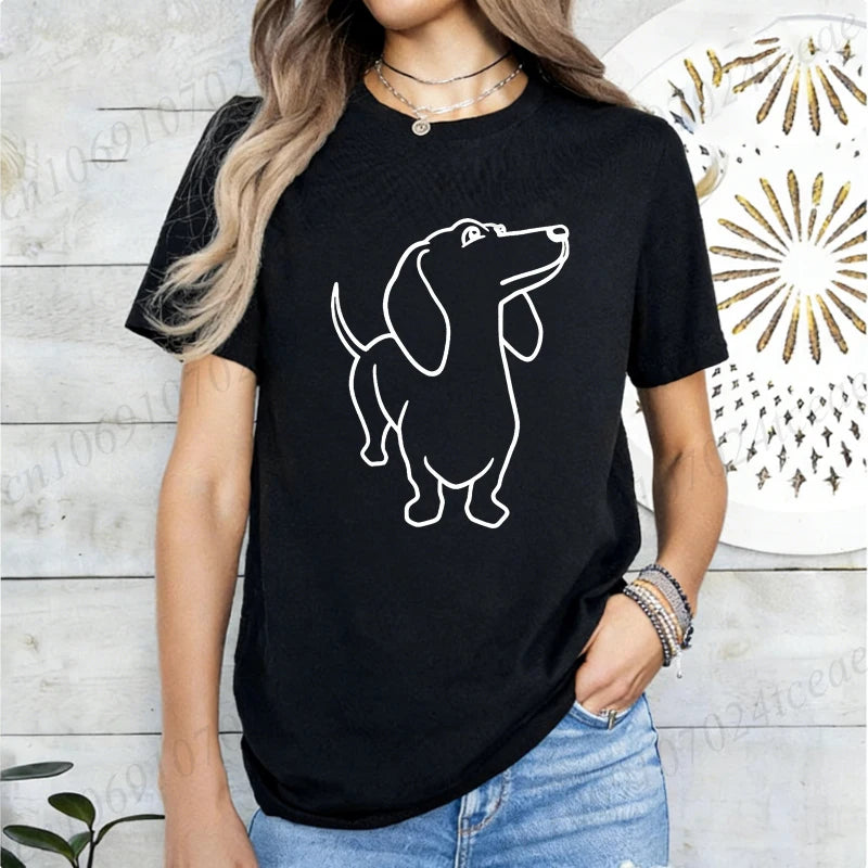 Dachshund Dog Print T-Shirt