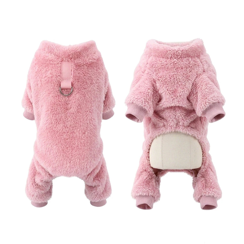 2. Weicher Fleece-Overall für kleine und mittelgroße Hunde und Katzen, warme Herbst- und Winter-Pyjamas, Mantel und Kleidung für Welpen, Yorkshire Terrier und Chihuahuas