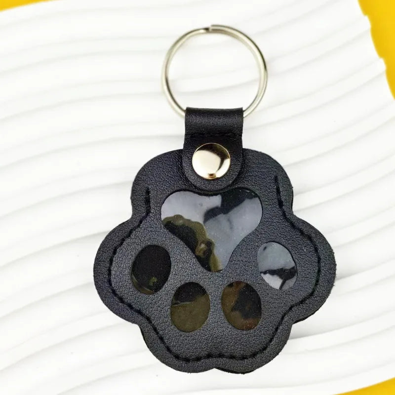 Porte-clés souvenir de cheveux de patte d’animal de compagnie