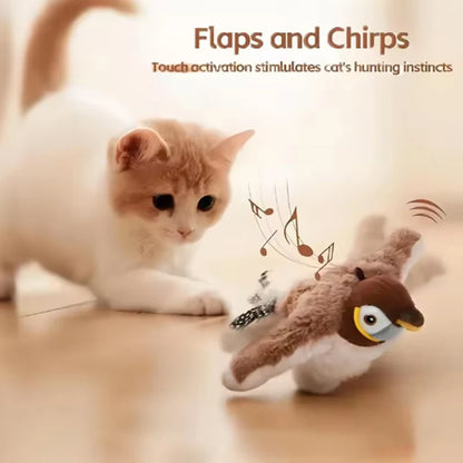Jouet interactif pour chat oiseau gazouillant