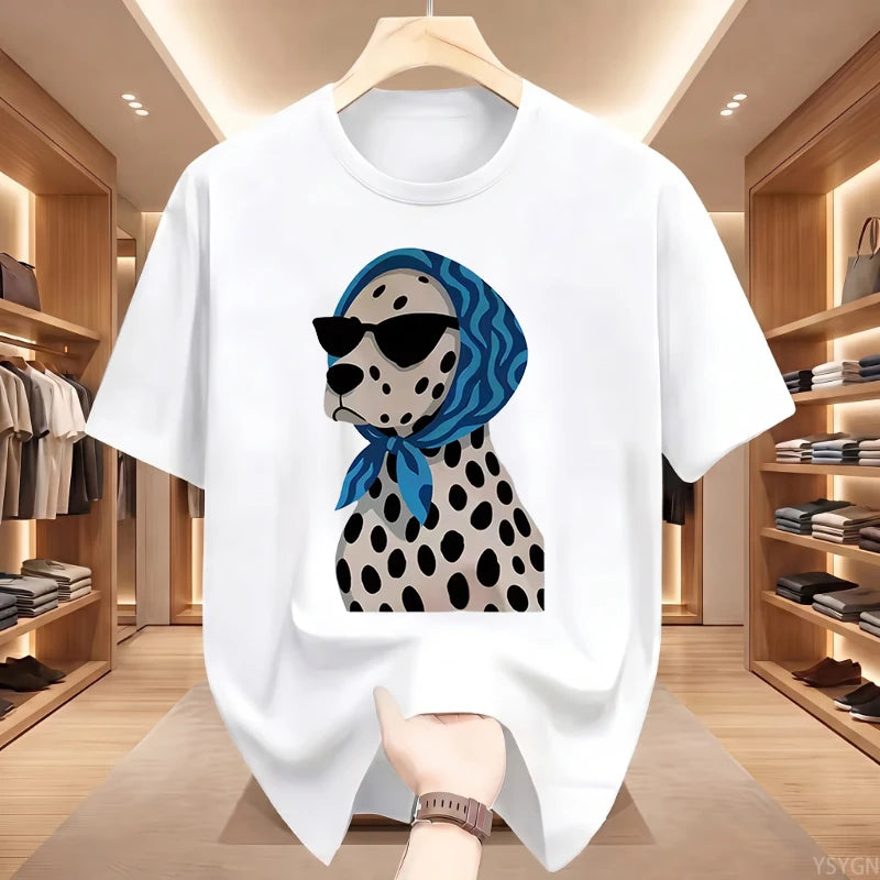 Summer Retro Dalmatian Print T-Shirt