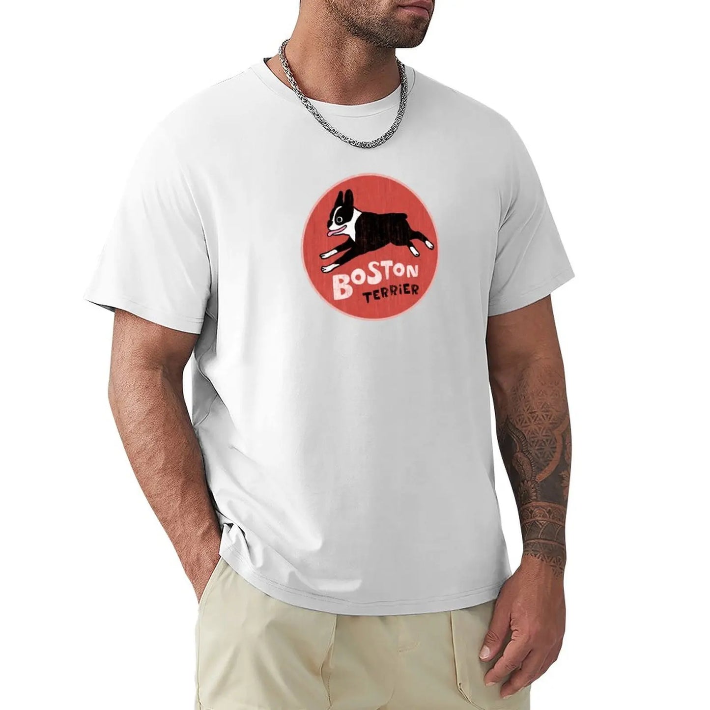 Boston Terrier Jumping Retro Shirt