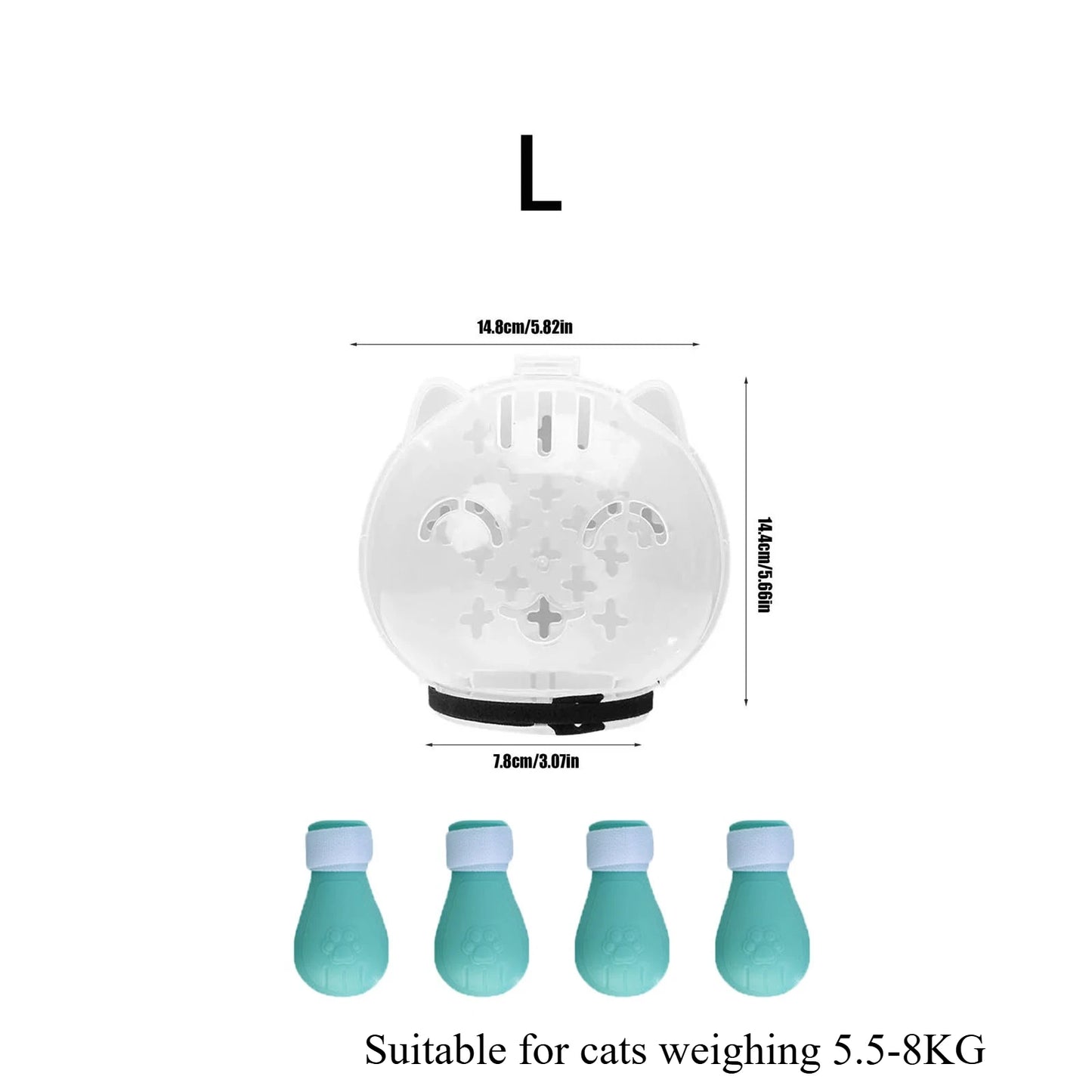 Cat Grooming Hood & Paw Protection Set