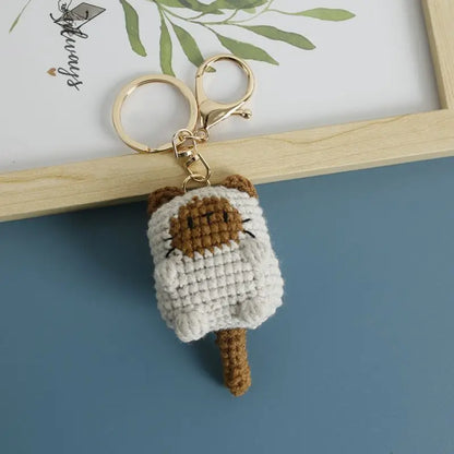 Porte-clés au crochet série chaton