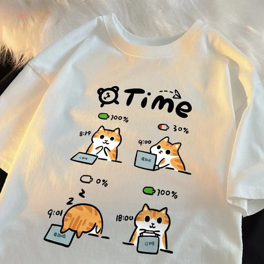 Cat Time Funny Shirt