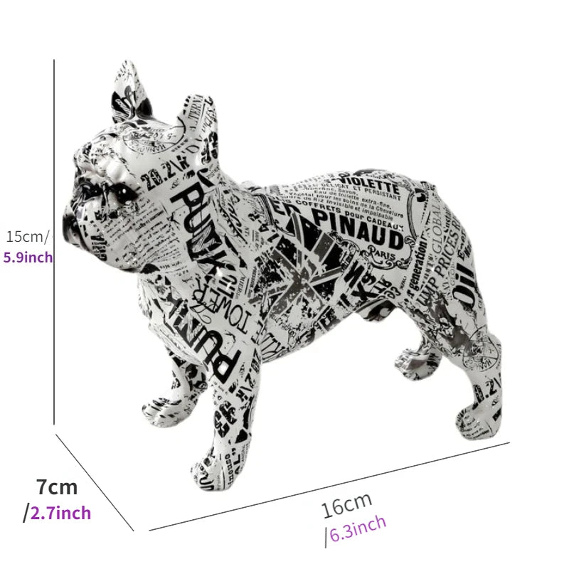 Vibrant Graffiti Dog Sculpture