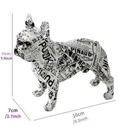 Vibrant Graffiti Dog Sculpture