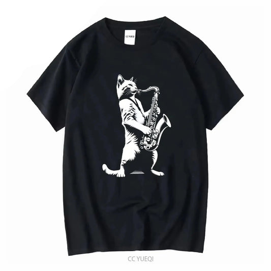 Cat Playing Saxophone Shirt