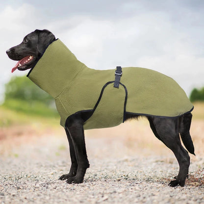 High-Neck Dog Coat with Adjustable Back Strap