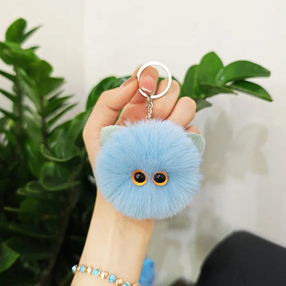 Móc khóa thiết kế bóng mèo đỏ mặt