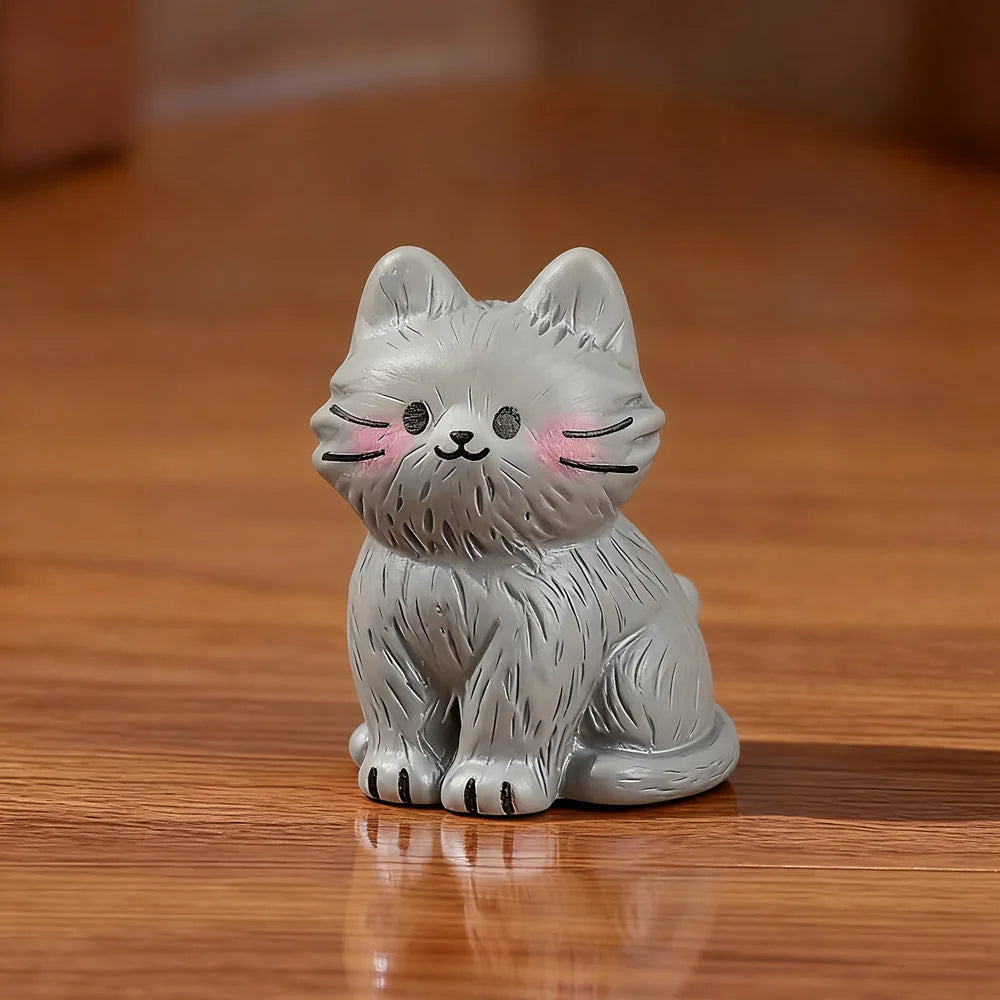 ミニ猫の置物樹脂装飾