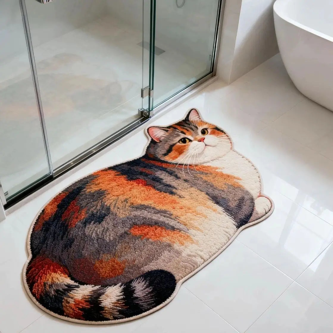 3D Cute Cat Diatomite Bath Mat
