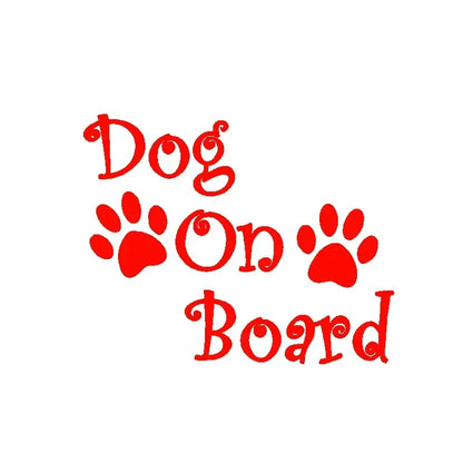 Dog On Board Car Decal