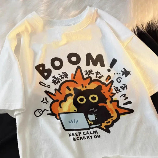 Cat Mental State Funny T-Shirt