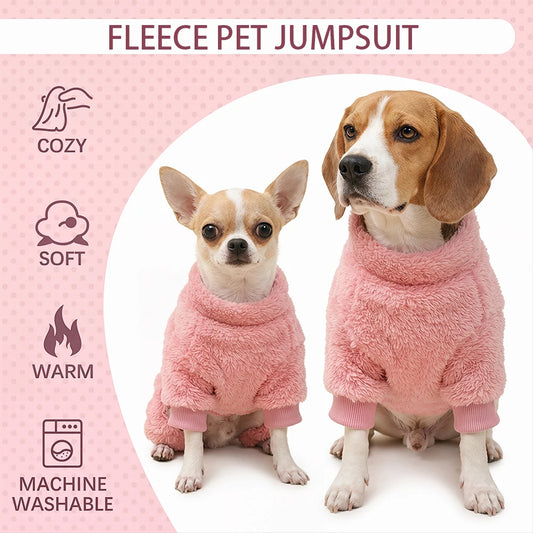 Soft Fleece Pet Jumpsuit for Dogs and Cats