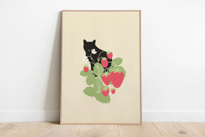 Poster da parete con gatto minimalista