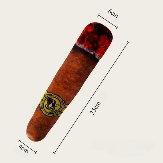 Funny Cigar Plush Dog Toy