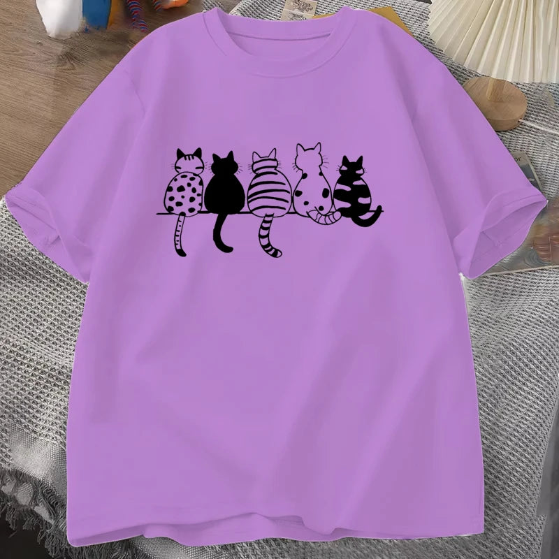 Cute Cat Theme T-Shirt