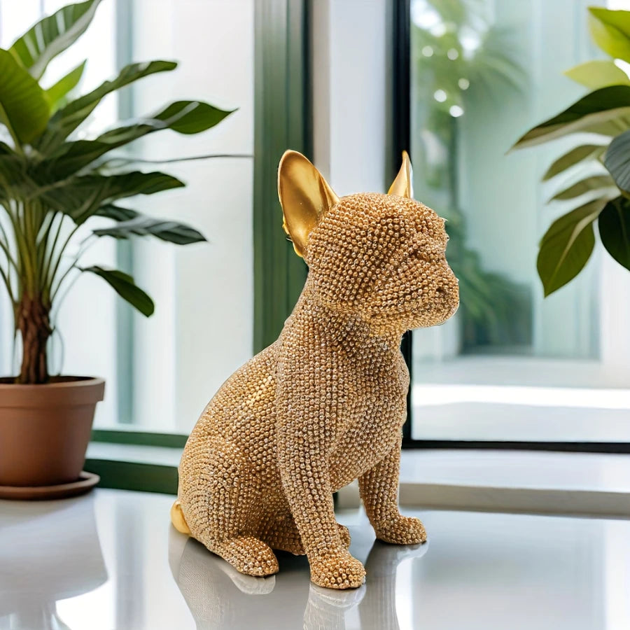 French Bulldog Crystal Sculpture