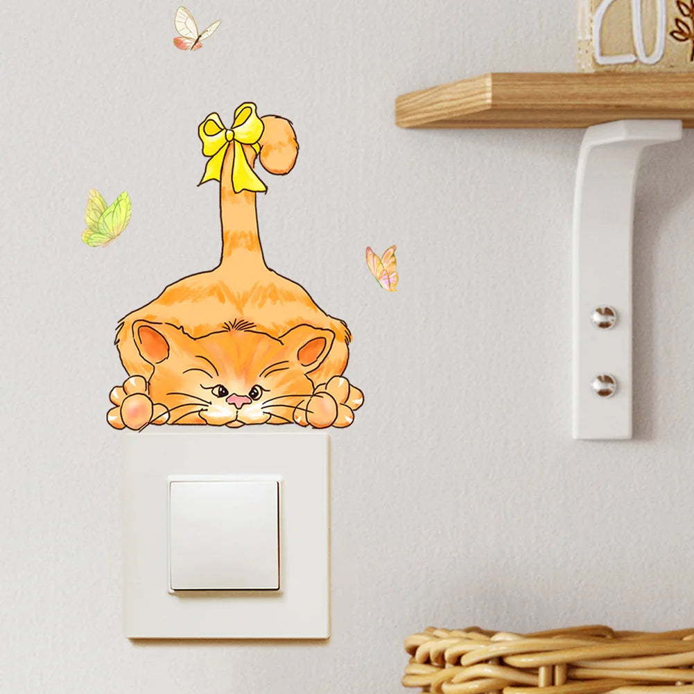 Luminous Little Kitty Butterfly Sticker