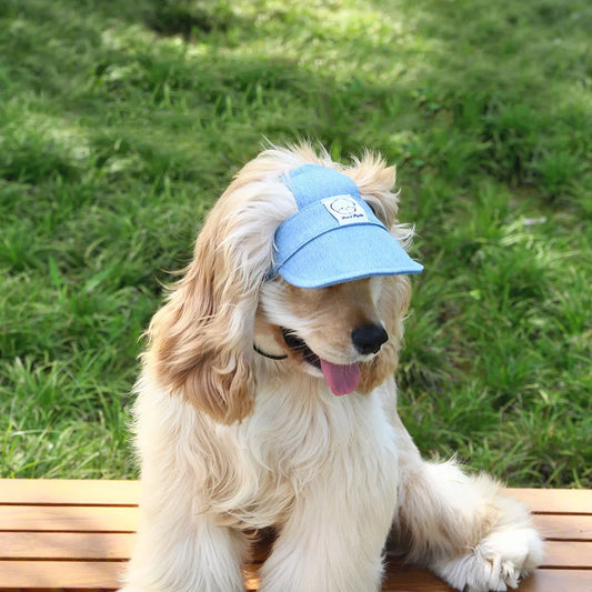 Adjustable Dog Baseball Cap with Ear Openings
