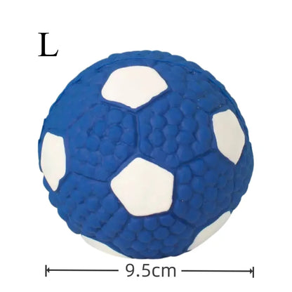 Plush Squeaky Football Dog Toy