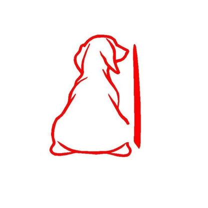Dog Rear-Window Wiper Vinyl Decal