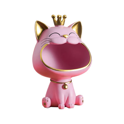 Cat Statue Desktop Storage