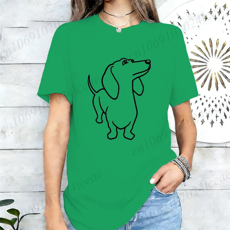 Dachshund Dog Print T-Shirt